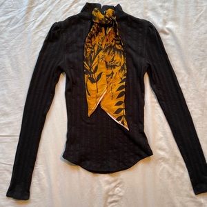 FREE PEOPLE | Turtle Neck w/ Scarf Tie | Sz. XS